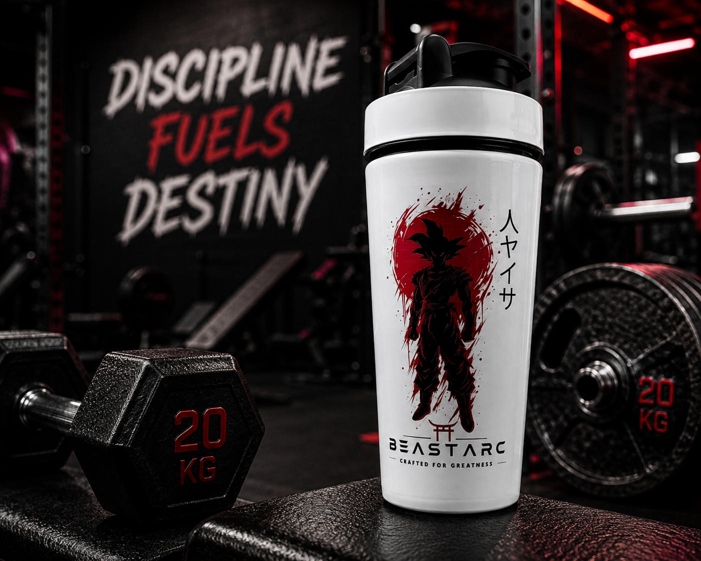 BEAST ARC WARRIOR SERIES VOL. 01 | GOKU POWER EDITION | 700ML STAINLESS STEEL PROTEIN SHAKER