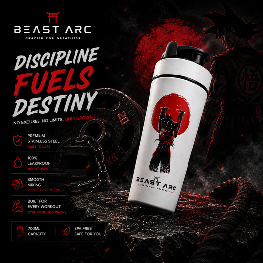 BEAST ARC WARRIOR SERIES VOL. 01 | GOKU WARRIOR EDITION | 700ML STAINLESS STEEL PROTEIN SHAKER