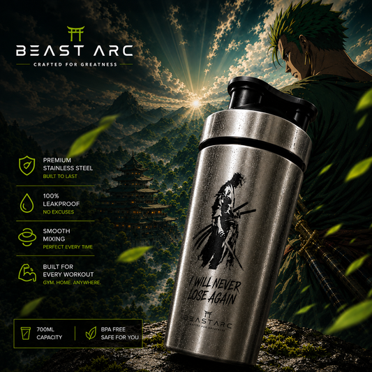 BEAST ARC WARRIOR SERIES VOL. 01 | ZORO EDITION | 700ML STAINLESS STEEL PROTEIN SHAKER